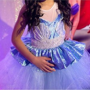 Disney Blue and White Kids Formal Dress